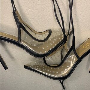 EGO Black and Clear Women's Heels